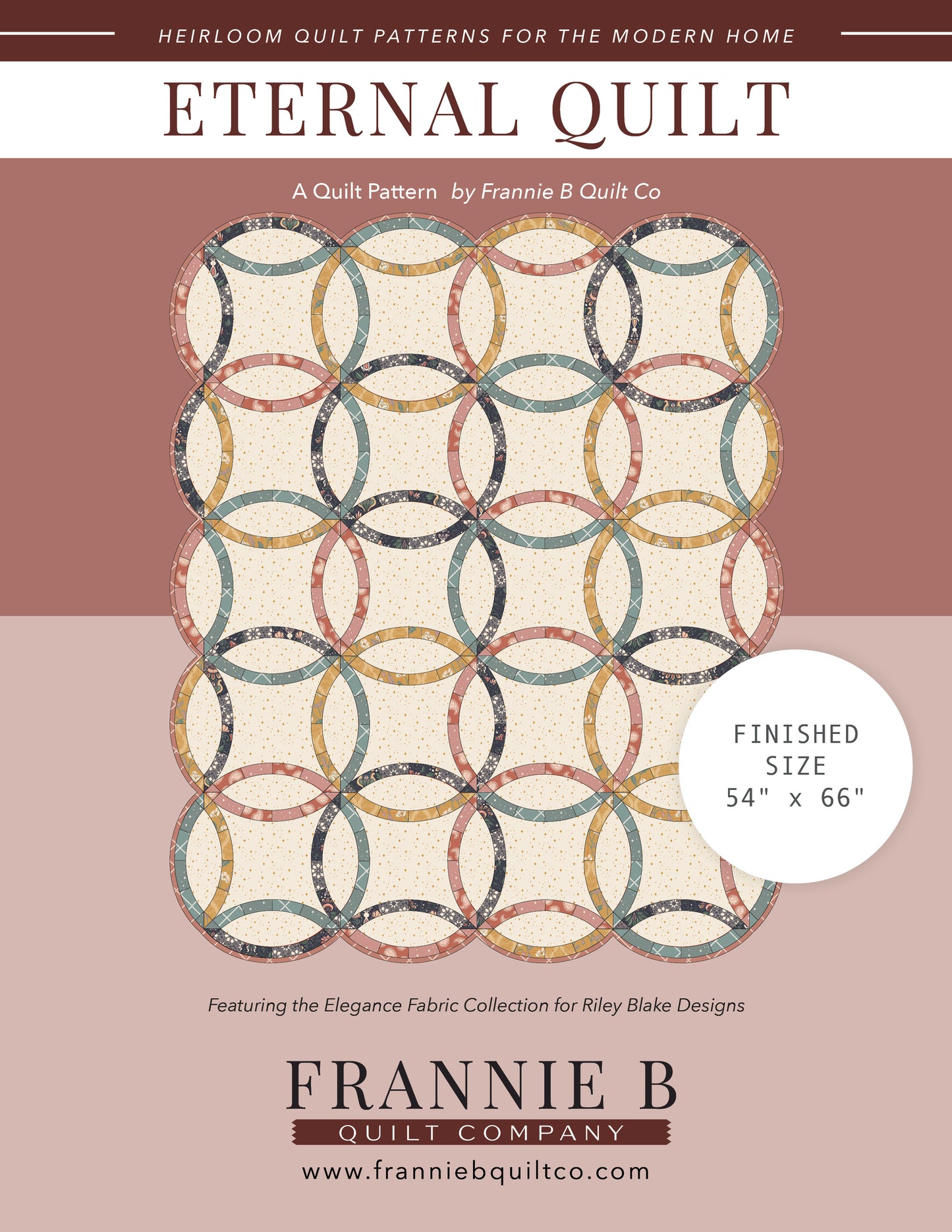 Eternal Quilt Pattern by Frannie B Quilt Company featuring Elegance fabric by Corinne Wells for Riley Blake Designs