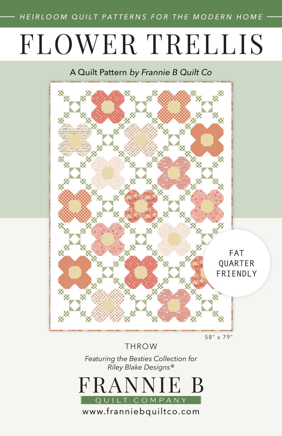 Flower Trellis Quilt Pattern - PDF Download