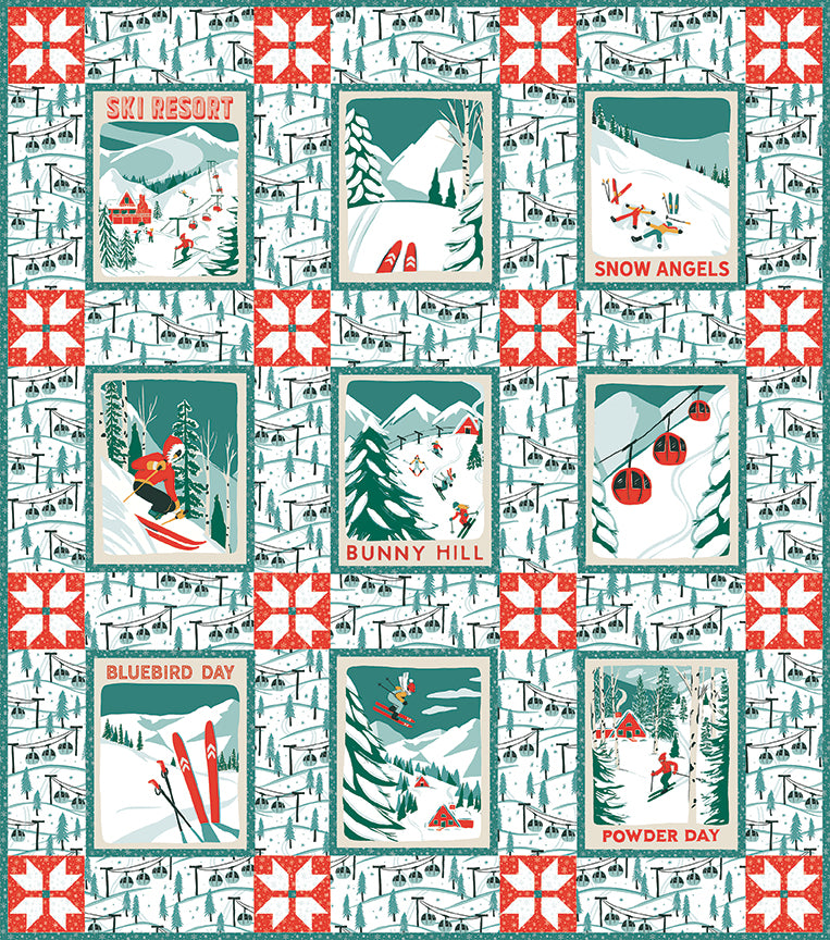 Ski Trip Quilt Kit - WHITE